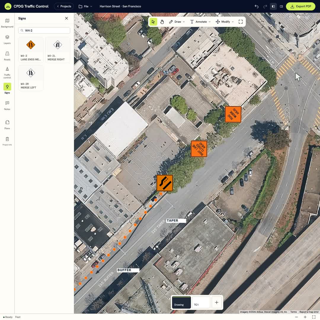 Finished traffic control plan example